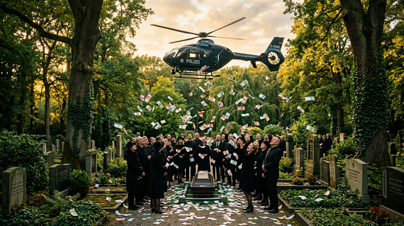 Hamburg: Abschied mit Helikopter und Geldscheinen